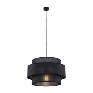 Suspension Calisto 1 lumière – noir – en plastique – style moderne et loft