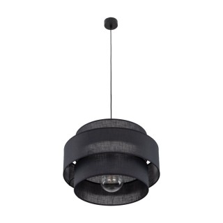 Suspension Calisto 1 lumière – noir – en plastique – style moderne et loft