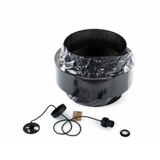 Suspension Calisto 1 lumière – noir – en plastique – style moderne et loft