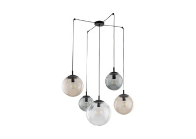 Suspension Esme 5 lumières – noir – en métal – style moderne et chic