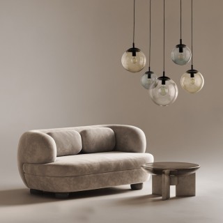 Suspension Esme 5 lumières – noir – en métal – style moderne et chic