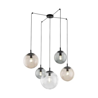 Suspension Esme 5 lumières – noir – en métal – style moderne et chic