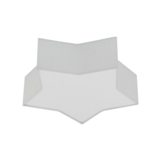 Plafonnier Star 2 lumières – blanc – en métal – style moderne