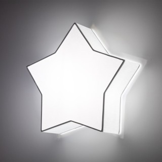 Plafonnier Star 2 lumières – blanc – en métal – style moderne