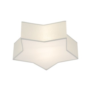 Plafonnier Star 2 lumières – blanc – en métal – style moderne