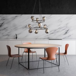 Suspension Anabelle – noir – en métal – style moderne et chic