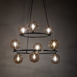 Suspension Anabelle – noir – en métal – style moderne et chic