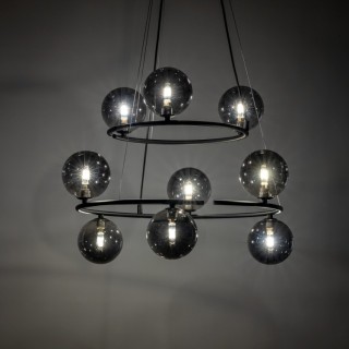 Suspension Anabelle – noir – en métal – style moderne et chic