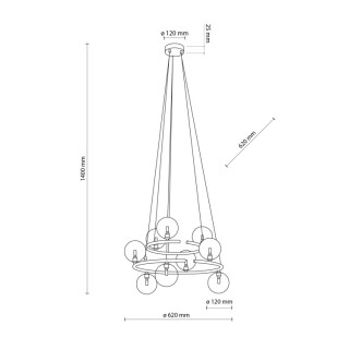 Suspension Anabelle – noir – en métal – style moderne et chic