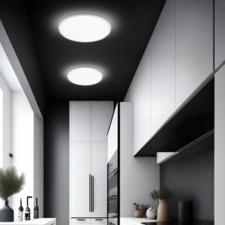 Plafonnier Aqua – blanc – en plastique – style moderne et loft