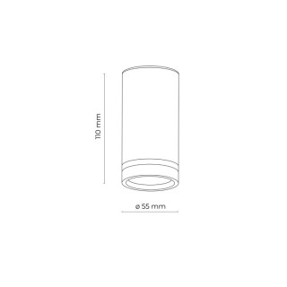 Plafonnier Jet – noir – en plastique – style moderne et loft