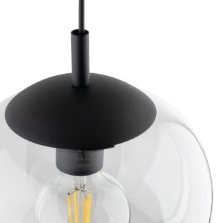 Suspension Vibe 1 lumière – noir – en métal – style loft