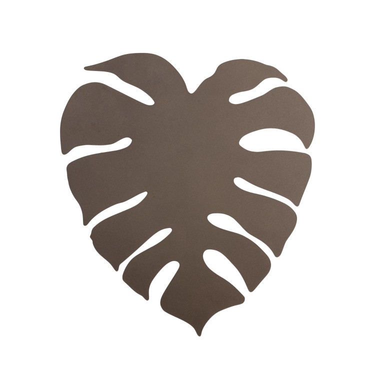 Applique murale Monstera – brun – en métal – style moderne et loft