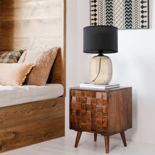 Veilleuse Melody 1 lumière – topaze – en métal et verre – style moderne et chic