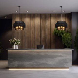 Suspension Calisto 3 lumières – noir – en plastique – style moderne et loft