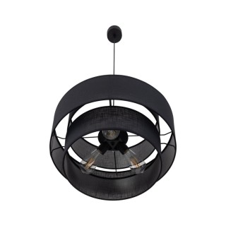 Suspension Calisto 3 lumières – noir – en plastique – style moderne et loft