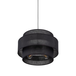Suspension Calisto 3 lumières – noir – en plastique – style moderne et loft