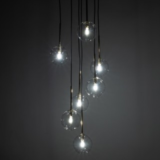 Suspension Nilos – doré & noir – en métal – style moderne et chic