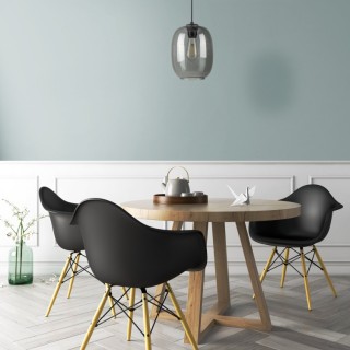 Suspension Elio 1 lumière – noir – en métal – style moderne et loft