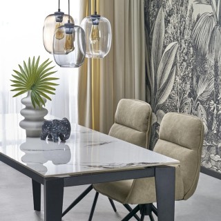 Suspension Elio 3 lumières – noir – en métal – style moderne