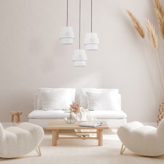 LAMPE SUSPENDUE BLANCHE CALISTO 3
