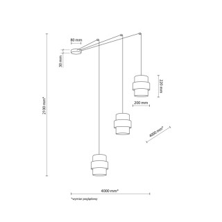 LAMPE SUSPENDUE BLANCHE CALISTO 3