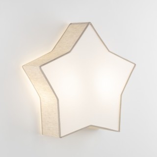 Plafonnier Star 2 lumières – blanc – en métal – style moderne