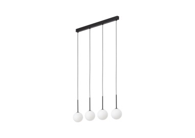 Suspension Martin 4 lumières – noir – en métal – style moderne et loft