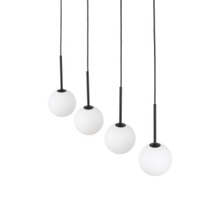 Suspension Martin 4 lumières – noir – en métal – style moderne et loft