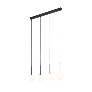 Suspension Martin 4 lumières – noir – en métal – style moderne et loft