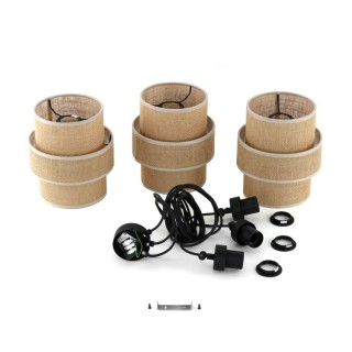 Suspension Calisto 3 lumières – noir – en métal – style moderne