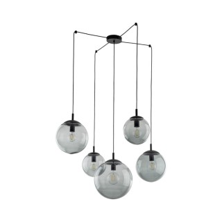 Suspension Esme 5 lumières – noir – en métal – style moderne et chic