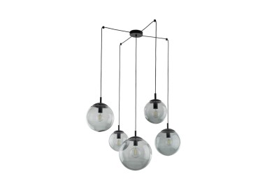 Suspension Esme 5 lumières – noir – en métal – style moderne et chic
