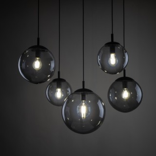 Suspension Esme 5 lumières – noir – en métal – style moderne et chic