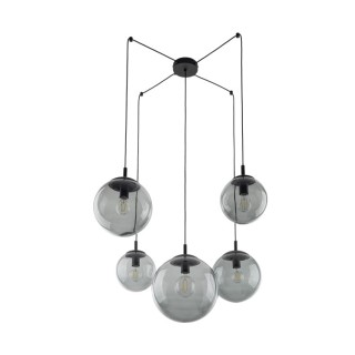 Suspension Esme 5 lumières – noir – en métal – style moderne et chic