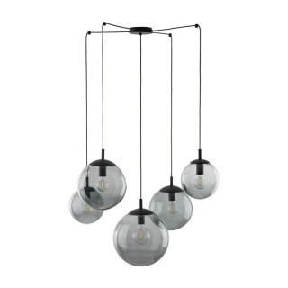 Suspension Esme 5 lumières – noir – en métal – style moderne et chic