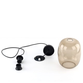 Suspension Elio 1 lumière – noir – en métal – style moderne et loft