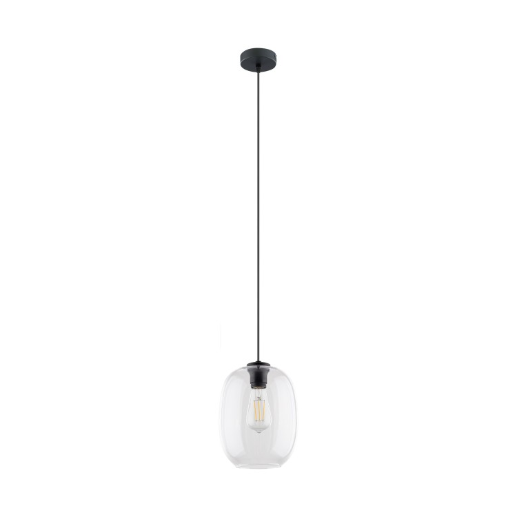 Suspension Elio 1 lumière – noir – en métal – style moderne et loft