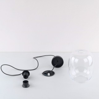 Suspension Elio 1 lumière – noir – en métal – style moderne et loft