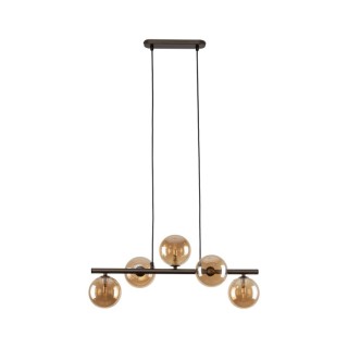 Suspension Estera 5 lumières – brun – en métal – style moderne et chic