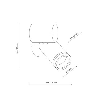 Plafonnier Jet – blanc – en plastique – style moderne et loft