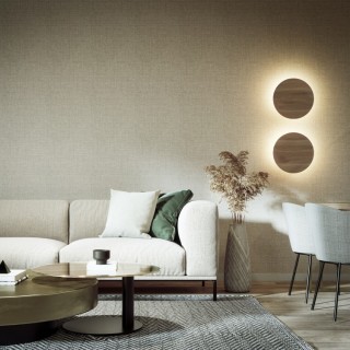 Applique murale Luna 4 lumières – chêne & noir – en métal et bois – style moderne