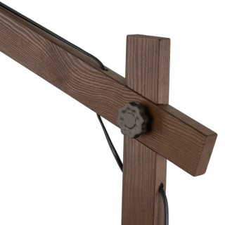 Lampadaire Oslo 1 lumière – brun & noix – en métal et bois – style moderne et loft