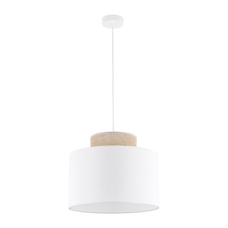 Suspension Duo 1 lumière – blanc – en plastique – style moderne et loft