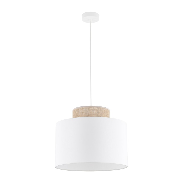 Suspension Duo 1 lumière – blanc – en plastique – style moderne et loft