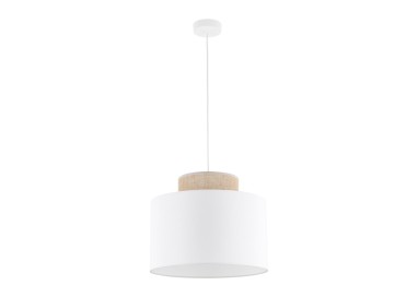 Suspension Duo 1 lumière – blanc – en plastique – style moderne et loft