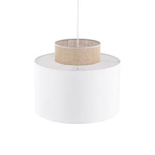 Suspension Duo 1 lumière – blanc – en plastique – style moderne et loft