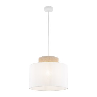 Suspension Duo 1 lumière – blanc – en plastique – style moderne et loft