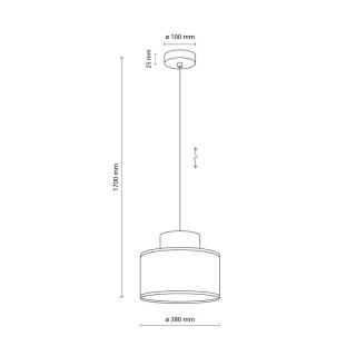 Suspension Duo 1 lumière – blanc – en plastique – style moderne et loft