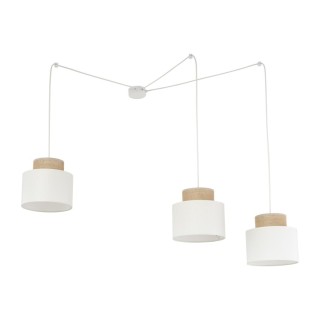 Suspension Duo 3 lumières – blanc – en métal – style moderne et loft